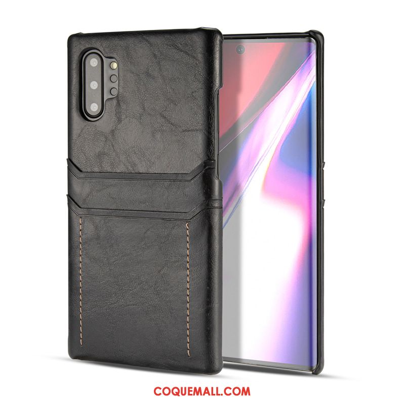 Étui Samsung Galaxy Note 10+ Téléphone Portable Étoile Carte, Coque Samsung Galaxy Note 10+ Noir