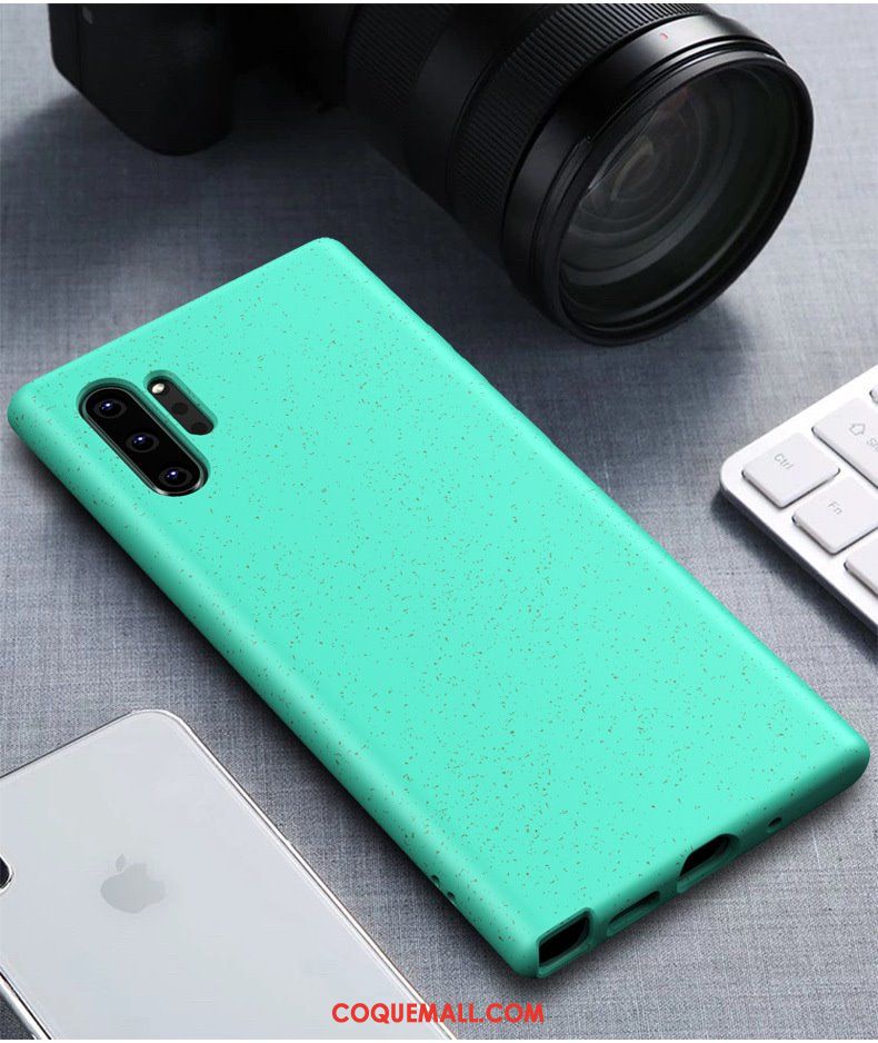 Étui Samsung Galaxy Note 10+ Vert Pu Téléphone Portable, Coque Samsung Galaxy Note 10+ Incassable Nouveau