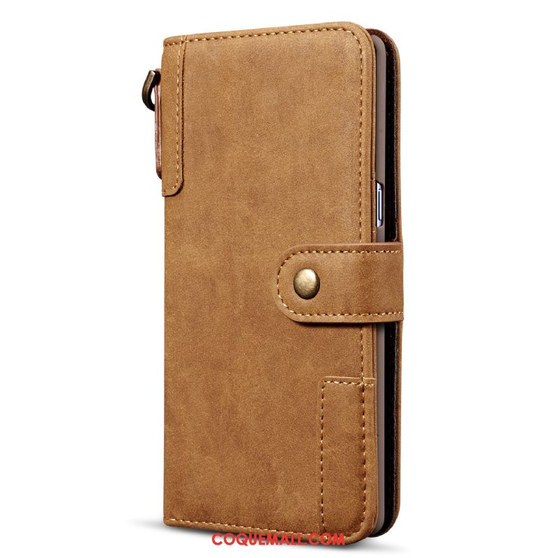 Étui Samsung Galaxy Note 10+ Étoile En Cuir Téléphone Portable, Coque Samsung Galaxy Note 10+ Braun