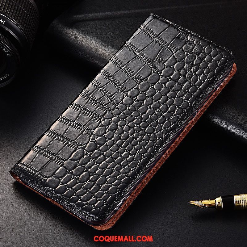 Étui Samsung Galaxy Note 4 Cuir Véritable Étoile Téléphone Portable, Coque Samsung Galaxy Note 4 Crocodile Protection Braun