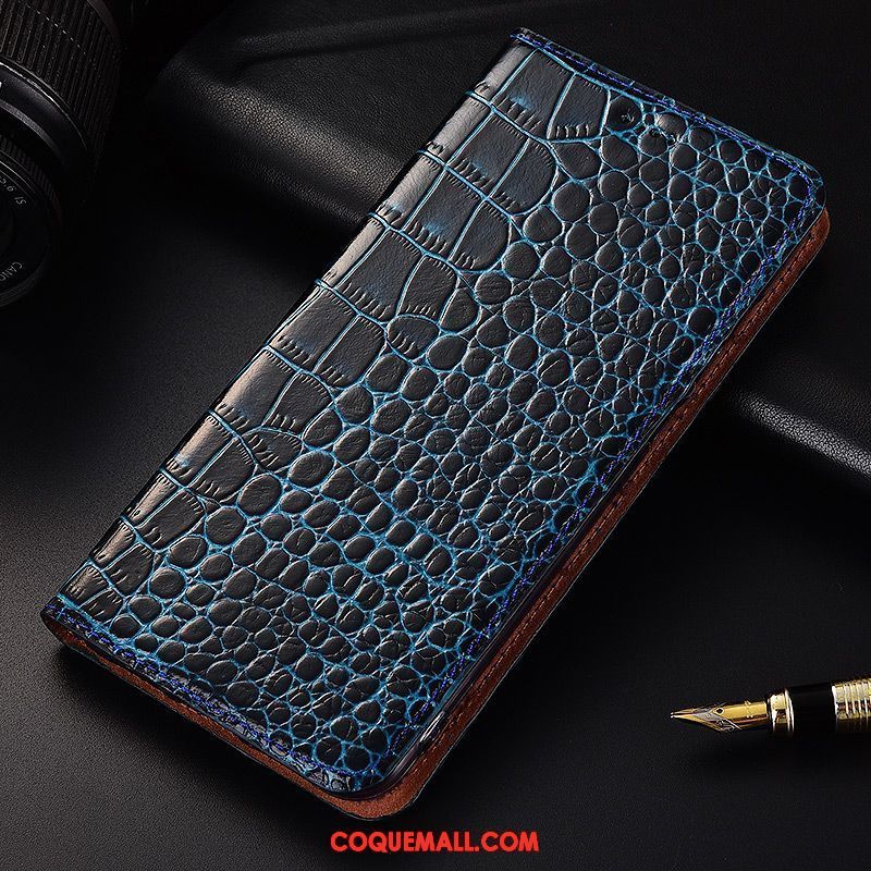 Étui Samsung Galaxy Note 4 Cuir Véritable Étoile Téléphone Portable, Coque Samsung Galaxy Note 4 Crocodile Protection Braun