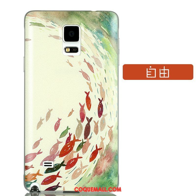 Étui Samsung Galaxy Note 4 Dessin Animé Créatif Couvercle Arrière, Coque Samsung Galaxy Note 4 Vert Très Mince