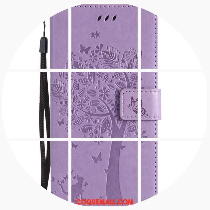 Étui Samsung Galaxy Note 4 Fluide Doux Violet Clamshell, Coque Samsung Galaxy Note 4 Téléphone Portable Tout Compris