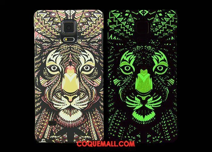 Étui Samsung Galaxy Note 4 Marque De Tendance Vert Totem, Coque Samsung Galaxy Note 4 Animal Gaufrage