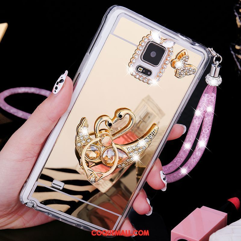 Étui Samsung Galaxy Note 4 Ornements Suspendus Téléphone Portable Étoile, Coque Samsung Galaxy Note 4 Tendance Fluide Doux Champagner Farbe