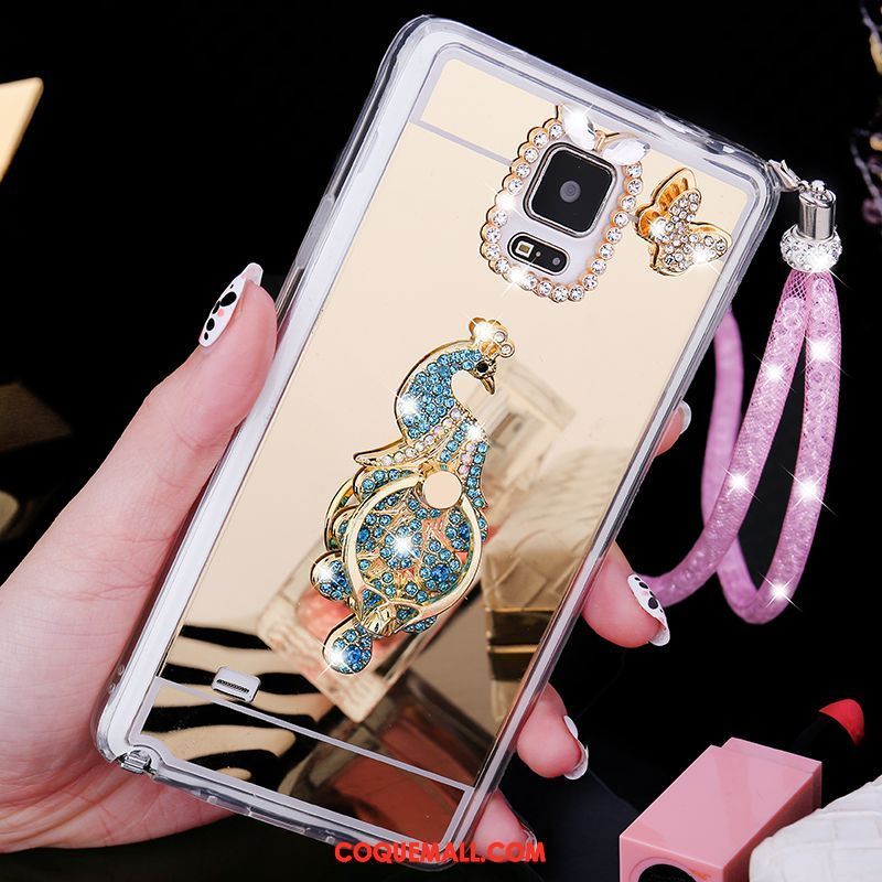 Étui Samsung Galaxy Note 4 Ornements Suspendus Téléphone Portable Étoile, Coque Samsung Galaxy Note 4 Tendance Fluide Doux Champagner Farbe