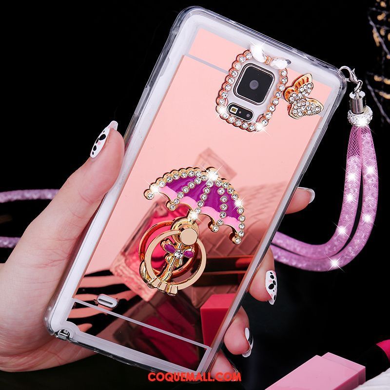 Étui Samsung Galaxy Note 4 Ornements Suspendus Téléphone Portable Étoile, Coque Samsung Galaxy Note 4 Tendance Fluide Doux Champagner Farbe