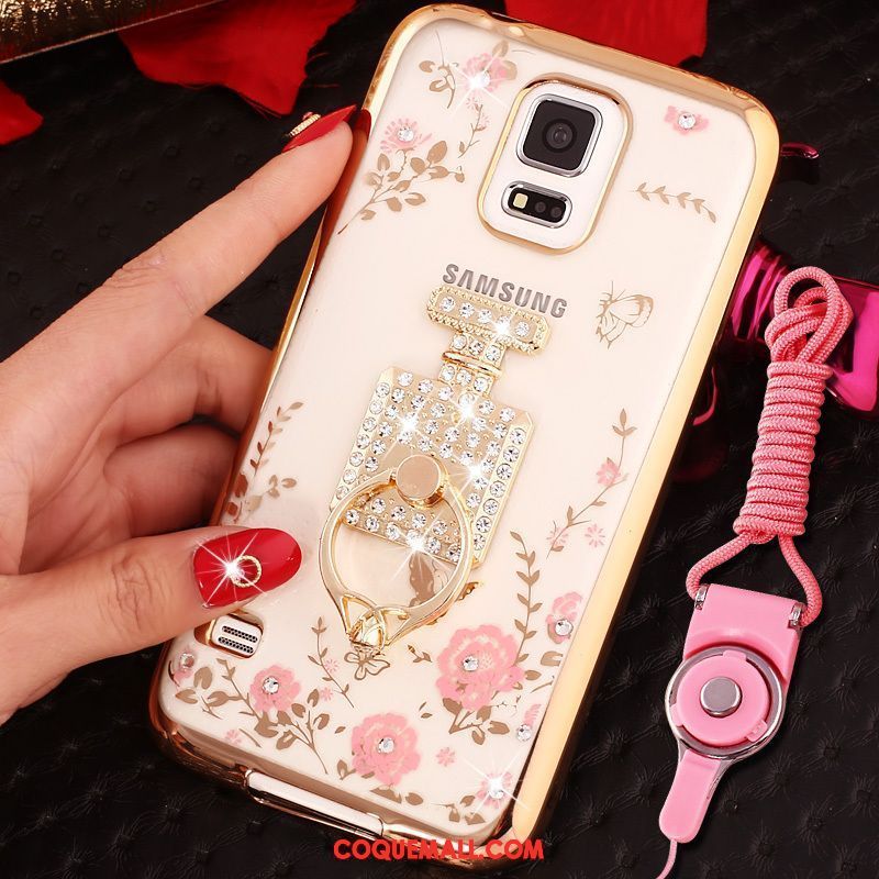 Étui Samsung Galaxy Note 4 Ornements Suspendus Étoile Téléphone Portable, Coque Samsung Galaxy Note 4 Charmant Or