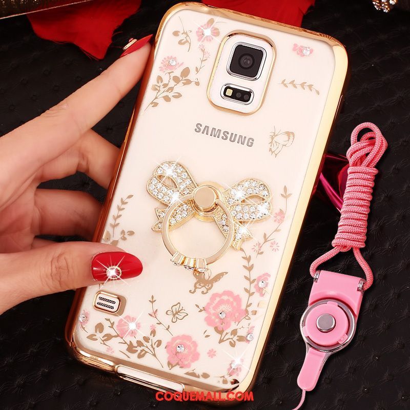 Étui Samsung Galaxy Note 4 Ornements Suspendus Étoile Téléphone Portable, Coque Samsung Galaxy Note 4 Charmant Or