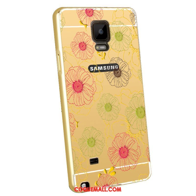 Étui Samsung Galaxy Note 4 Placage Métal Gaufrage, Coque Samsung Galaxy Note 4 Protection Border