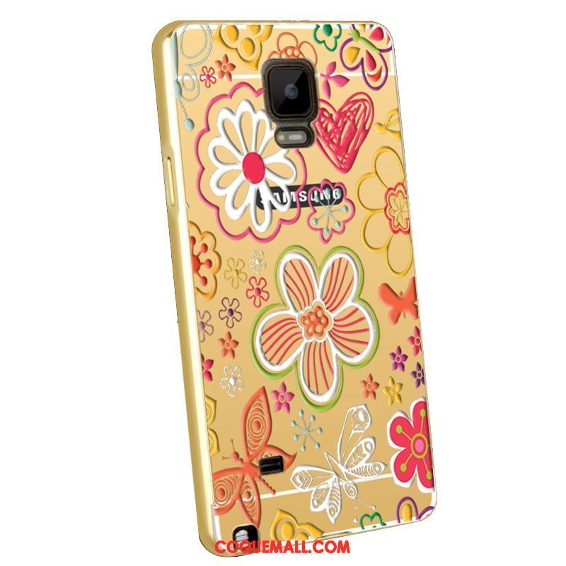 Étui Samsung Galaxy Note 4 Placage Métal Gaufrage, Coque Samsung Galaxy Note 4 Protection Border