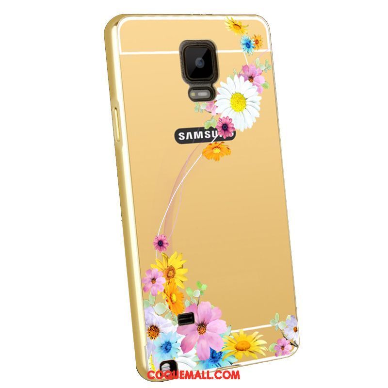 Étui Samsung Galaxy Note 4 Placage Métal Gaufrage, Coque Samsung Galaxy Note 4 Protection Border