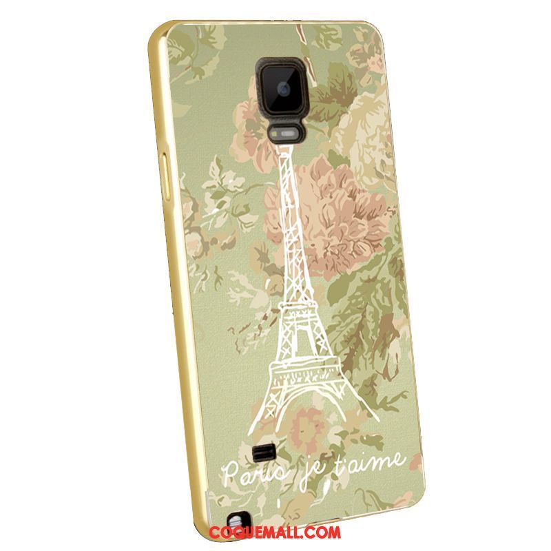 Étui Samsung Galaxy Note 4 Placage Métal Gaufrage, Coque Samsung Galaxy Note 4 Protection Border