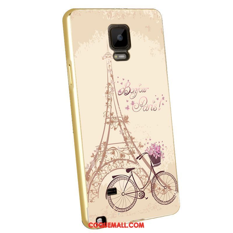 Étui Samsung Galaxy Note 4 Placage Métal Gaufrage, Coque Samsung Galaxy Note 4 Protection Border