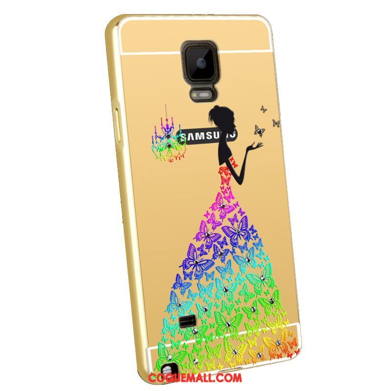 Étui Samsung Galaxy Note 4 Placage Métal Gaufrage, Coque Samsung Galaxy Note 4 Protection Border