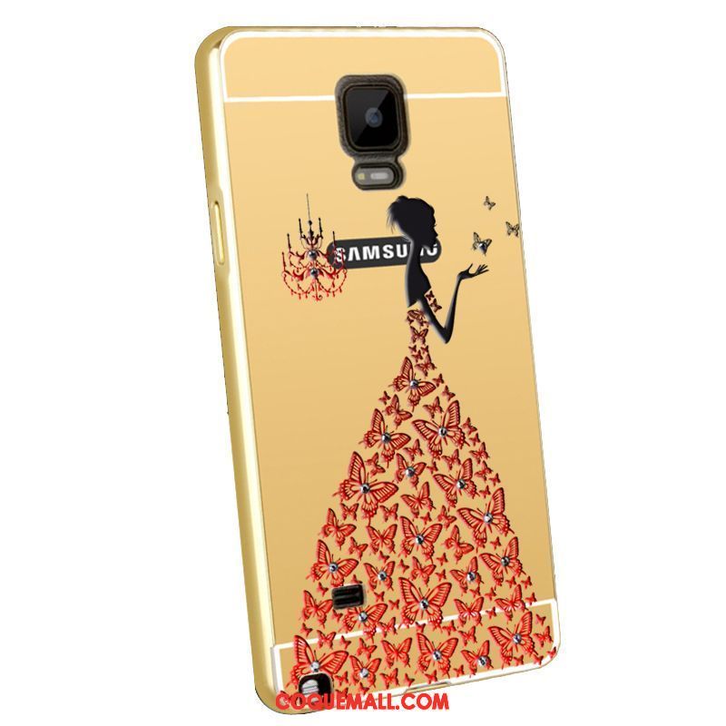 Étui Samsung Galaxy Note 4 Placage Métal Gaufrage, Coque Samsung Galaxy Note 4 Protection Border