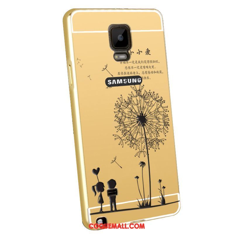 Étui Samsung Galaxy Note 4 Placage Métal Gaufrage, Coque Samsung Galaxy Note 4 Protection Border