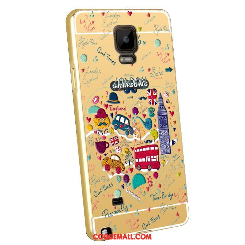 Étui Samsung Galaxy Note 4 Placage Métal Gaufrage, Coque Samsung Galaxy Note 4 Protection Border