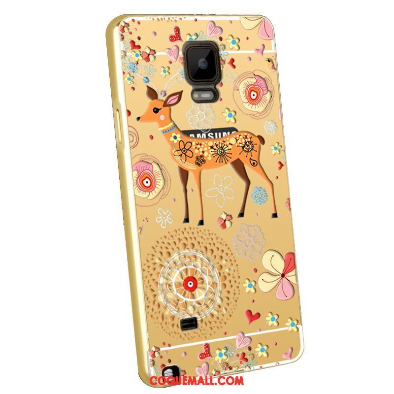 Étui Samsung Galaxy Note 4 Placage Métal Gaufrage, Coque Samsung Galaxy Note 4 Protection Border