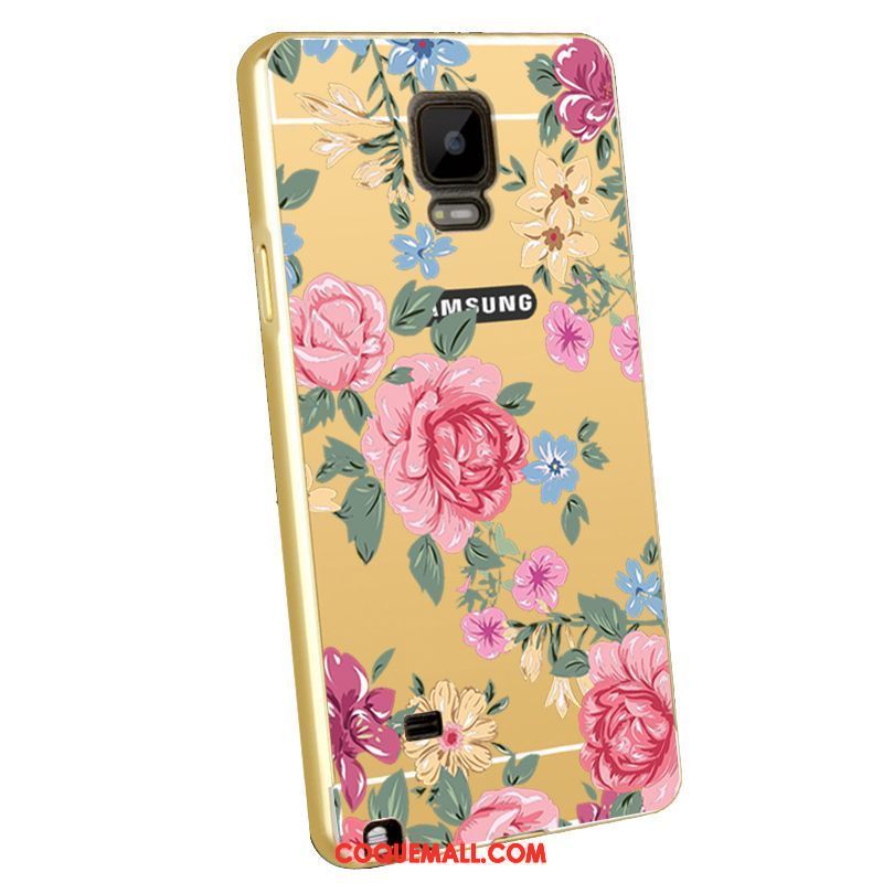 Étui Samsung Galaxy Note 4 Placage Métal Gaufrage, Coque Samsung Galaxy Note 4 Protection Border