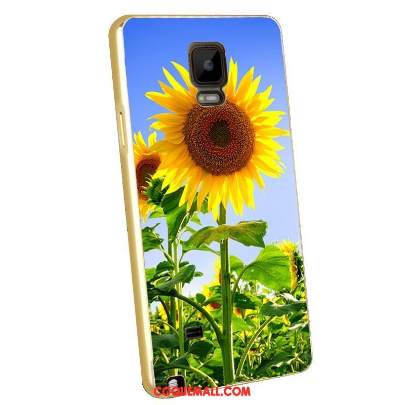 Étui Samsung Galaxy Note 4 Placage Métal Gaufrage, Coque Samsung Galaxy Note 4 Protection Border