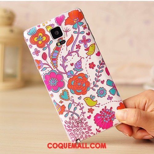 Étui Samsung Galaxy Note 4 Protection Peinture Très Mince, Coque Samsung Galaxy Note 4 Gaufrage Téléphone Portable