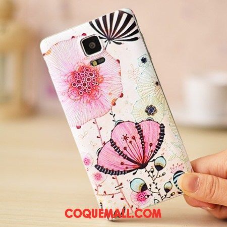 Étui Samsung Galaxy Note 4 Protection Peinture Très Mince, Coque Samsung Galaxy Note 4 Gaufrage Téléphone Portable