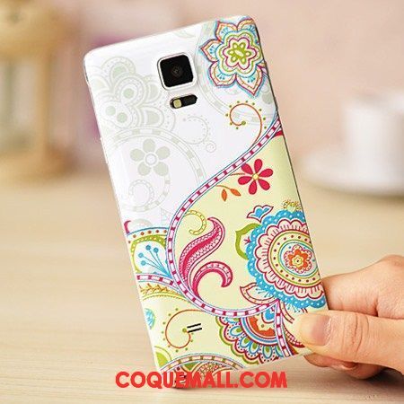 Étui Samsung Galaxy Note 4 Protection Peinture Très Mince, Coque Samsung Galaxy Note 4 Gaufrage Téléphone Portable