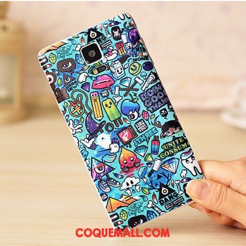 Étui Samsung Galaxy Note 4 Protection Peinture Très Mince, Coque Samsung Galaxy Note 4 Gaufrage Téléphone Portable