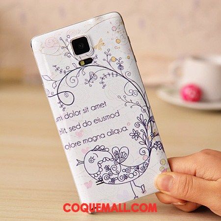 Étui Samsung Galaxy Note 4 Protection Peinture Très Mince, Coque Samsung Galaxy Note 4 Gaufrage Téléphone Portable