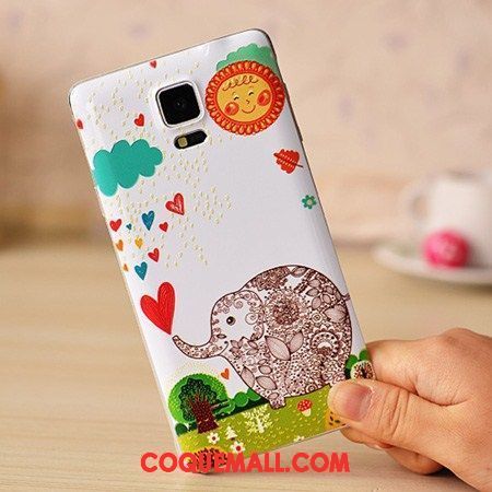 Étui Samsung Galaxy Note 4 Protection Peinture Très Mince, Coque Samsung Galaxy Note 4 Gaufrage Téléphone Portable