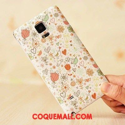 Étui Samsung Galaxy Note 4 Protection Peinture Très Mince, Coque Samsung Galaxy Note 4 Gaufrage Téléphone Portable