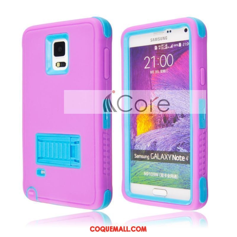 Étui Samsung Galaxy Note 4 Rose Support Étoile, Coque Samsung Galaxy Note 4 Rouge Incassable