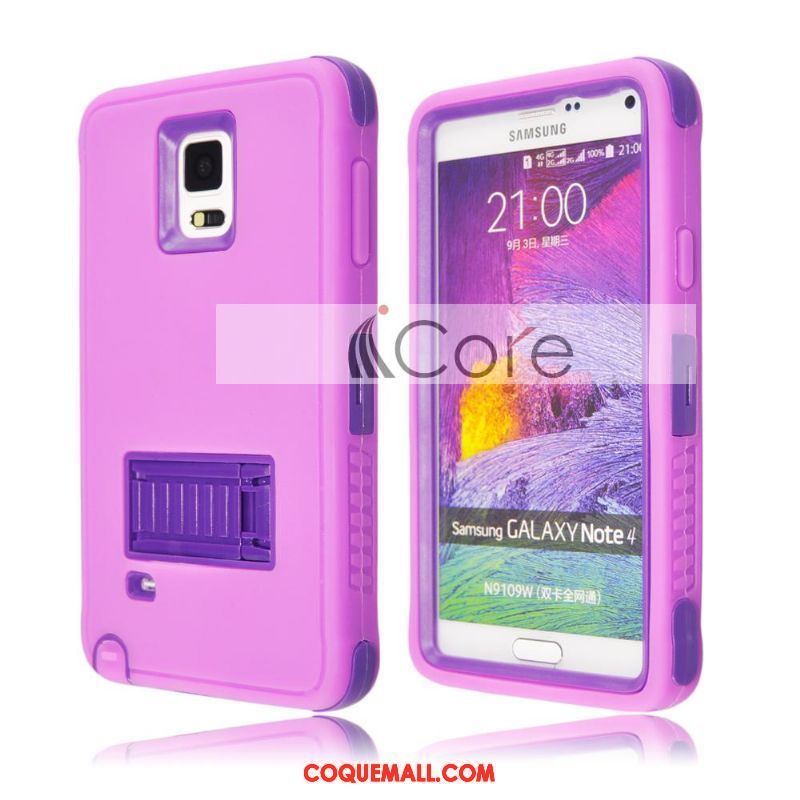 Étui Samsung Galaxy Note 4 Rose Support Étoile, Coque Samsung Galaxy Note 4 Rouge Incassable