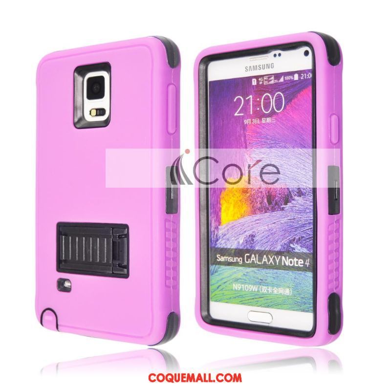 Étui Samsung Galaxy Note 4 Rose Support Étoile, Coque Samsung Galaxy Note 4 Rouge Incassable