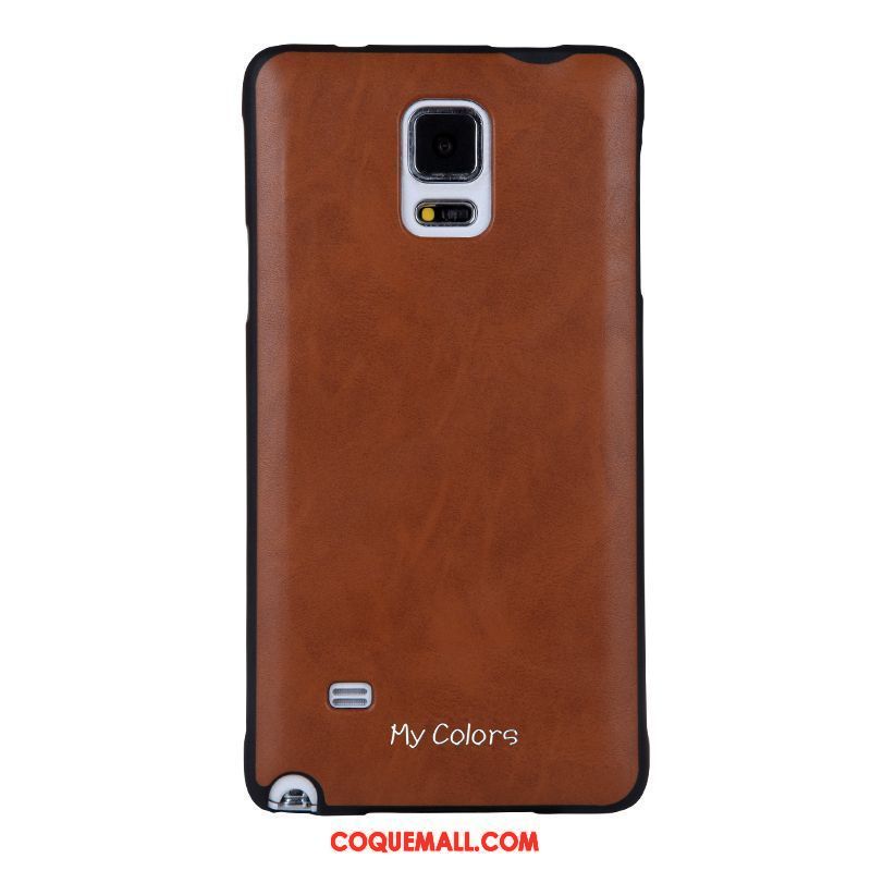 Étui Samsung Galaxy Note 4 Téléphone Portable Business Protection, Coque Samsung Galaxy Note 4 Similicuir Fluide Doux