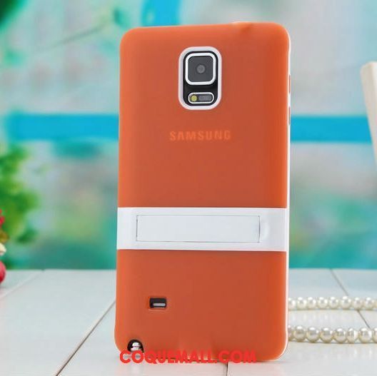 Étui Samsung Galaxy Note 4 Téléphone Portable Support Étoile, Coque Samsung Galaxy Note 4 Orange Silicone