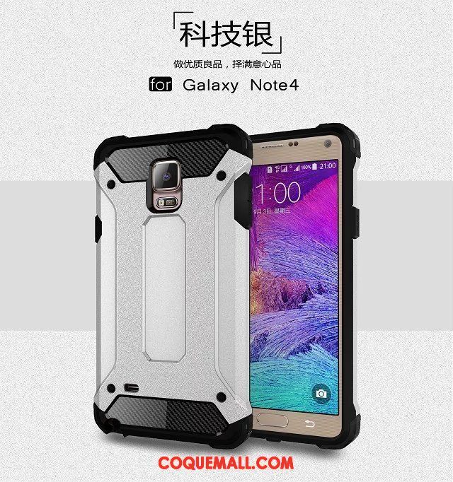 Étui Samsung Galaxy Note 4 Étoile Incassable Protection, Coque Samsung Galaxy Note 4 Tout Compris Or