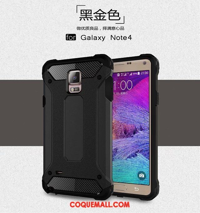 Étui Samsung Galaxy Note 4 Étoile Incassable Protection, Coque Samsung Galaxy Note 4 Tout Compris Or