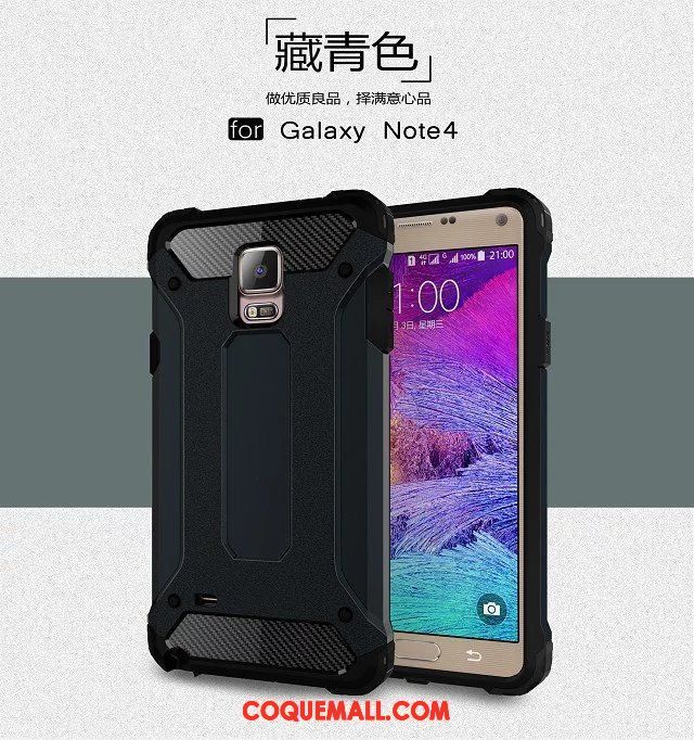 Étui Samsung Galaxy Note 4 Étoile Incassable Protection, Coque Samsung Galaxy Note 4 Tout Compris Or