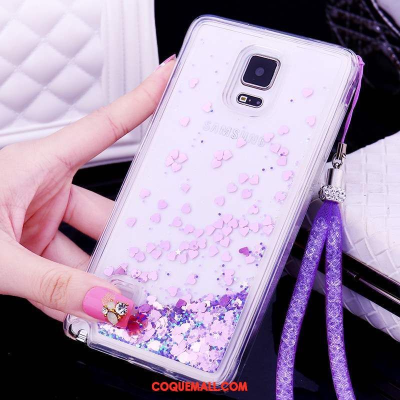 Étui Samsung Galaxy Note 4 Étoile Strass Quicksand, Coque Samsung Galaxy Note 4 Téléphone Portable Rose