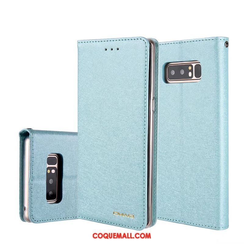Étui Samsung Galaxy Note 8 Bleu Étui En Cuir Téléphone Portable, Coque Samsung Galaxy Note 8 Sac Carte Étoile