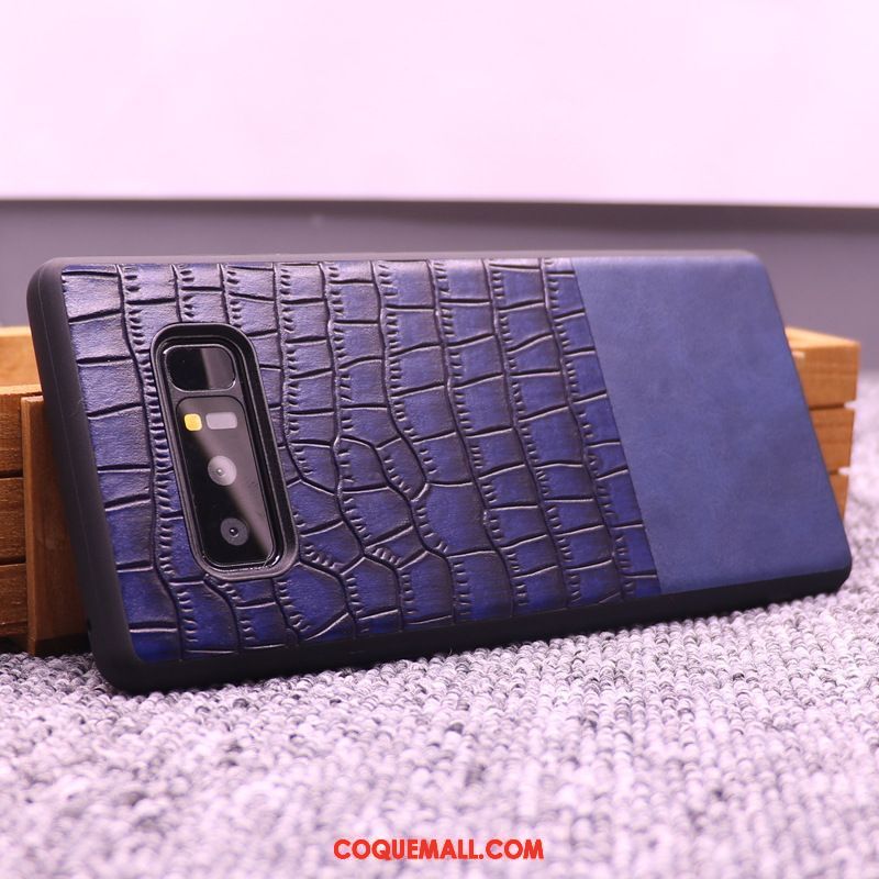 Étui Samsung Galaxy Note 8 Business Étoile Créatif, Coque Samsung Galaxy Note 8 Crocodile Modèle Cuir Braun