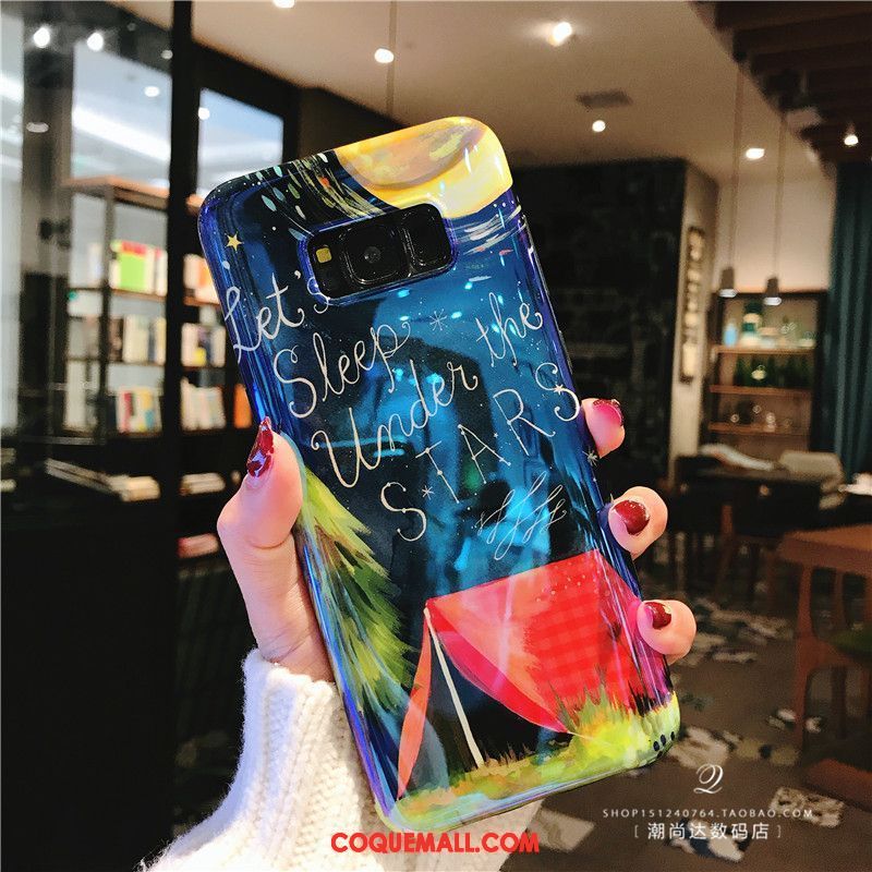 Étui Samsung Galaxy Note 8 Ciel Étoilé Bleu Bleu, Coque Samsung Galaxy Note 8 Incassable Fluide Doux