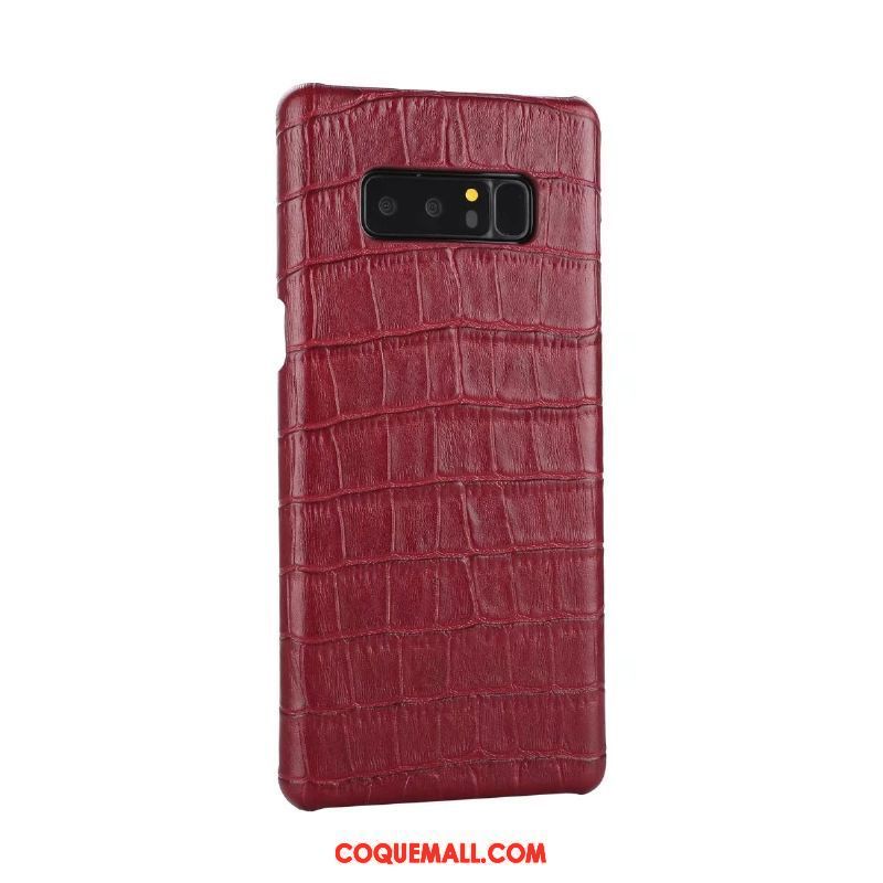 Étui Samsung Galaxy Note 8 Cuir Véritable Étui En Cuir Étoile, Coque Samsung Galaxy Note 8 Téléphone Portable Luxe