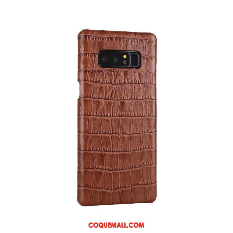 Étui Samsung Galaxy Note 8 Cuir Véritable Étui En Cuir Étoile, Coque Samsung Galaxy Note 8 Téléphone Portable Luxe