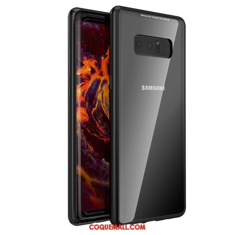 Étui Samsung Galaxy Note 8 Personnalité Marque De Tendance Verre, Coque Samsung Galaxy Note 8 Violet Métal