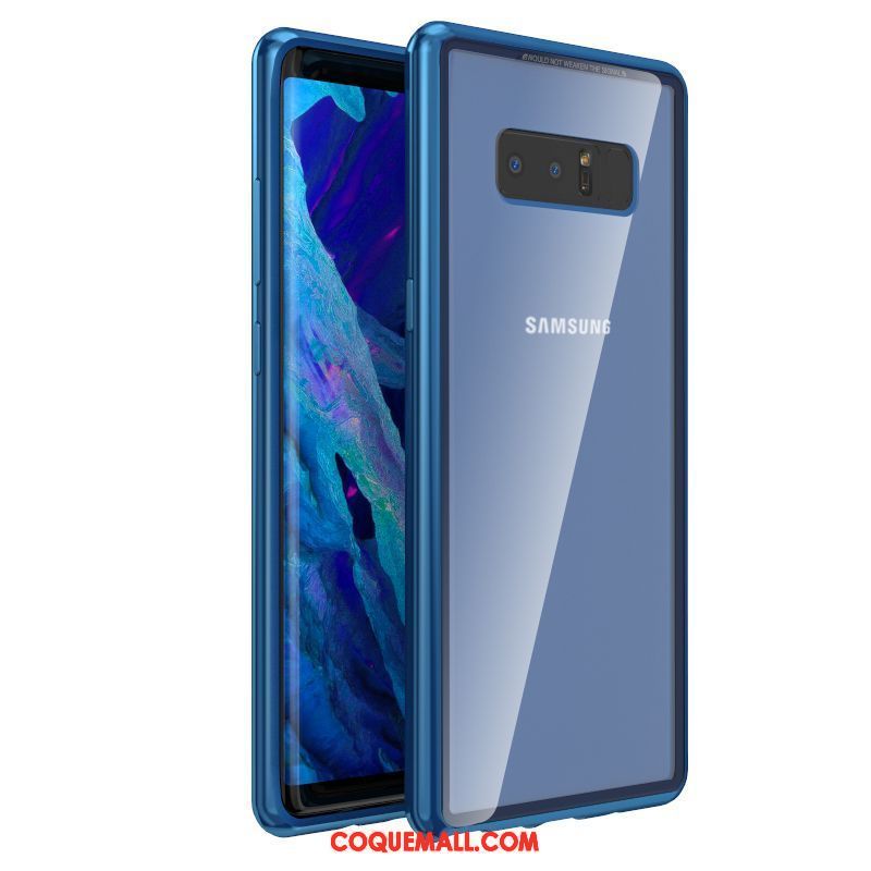 Étui Samsung Galaxy Note 8 Personnalité Marque De Tendance Verre, Coque Samsung Galaxy Note 8 Violet Métal
