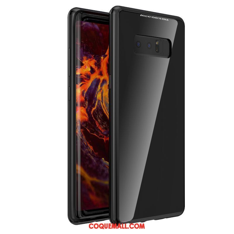 Étui Samsung Galaxy Note 8 Personnalité Marque De Tendance Verre, Coque Samsung Galaxy Note 8 Violet Métal