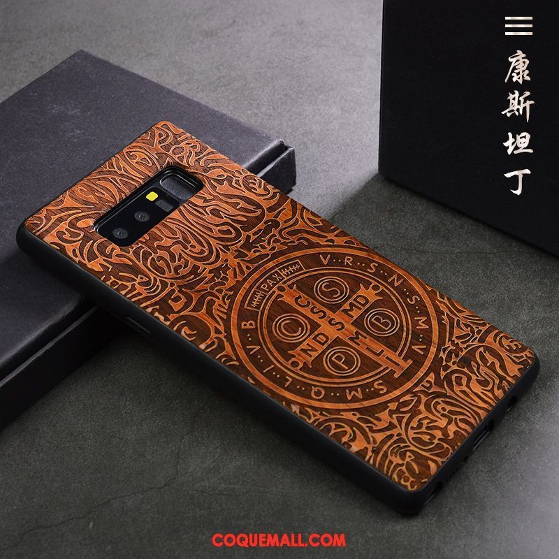 Étui Samsung Galaxy Note 8 Personnalité Vintage Tendance, Coque Samsung Galaxy Note 8 Protection Incassable Braun